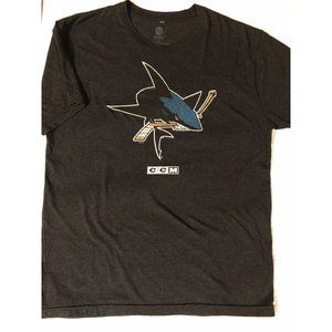 90's San Jose Sharks Brent Burns official NHL CCM T-Shirt Size L